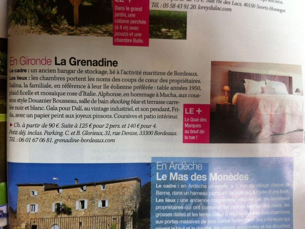 La Grenadine Bed & Breakfast Bordeaux Exterior photo